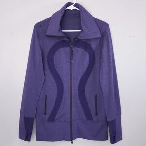 LULULEMON In Stride Jacket Heathered Concord Grape Size 8
